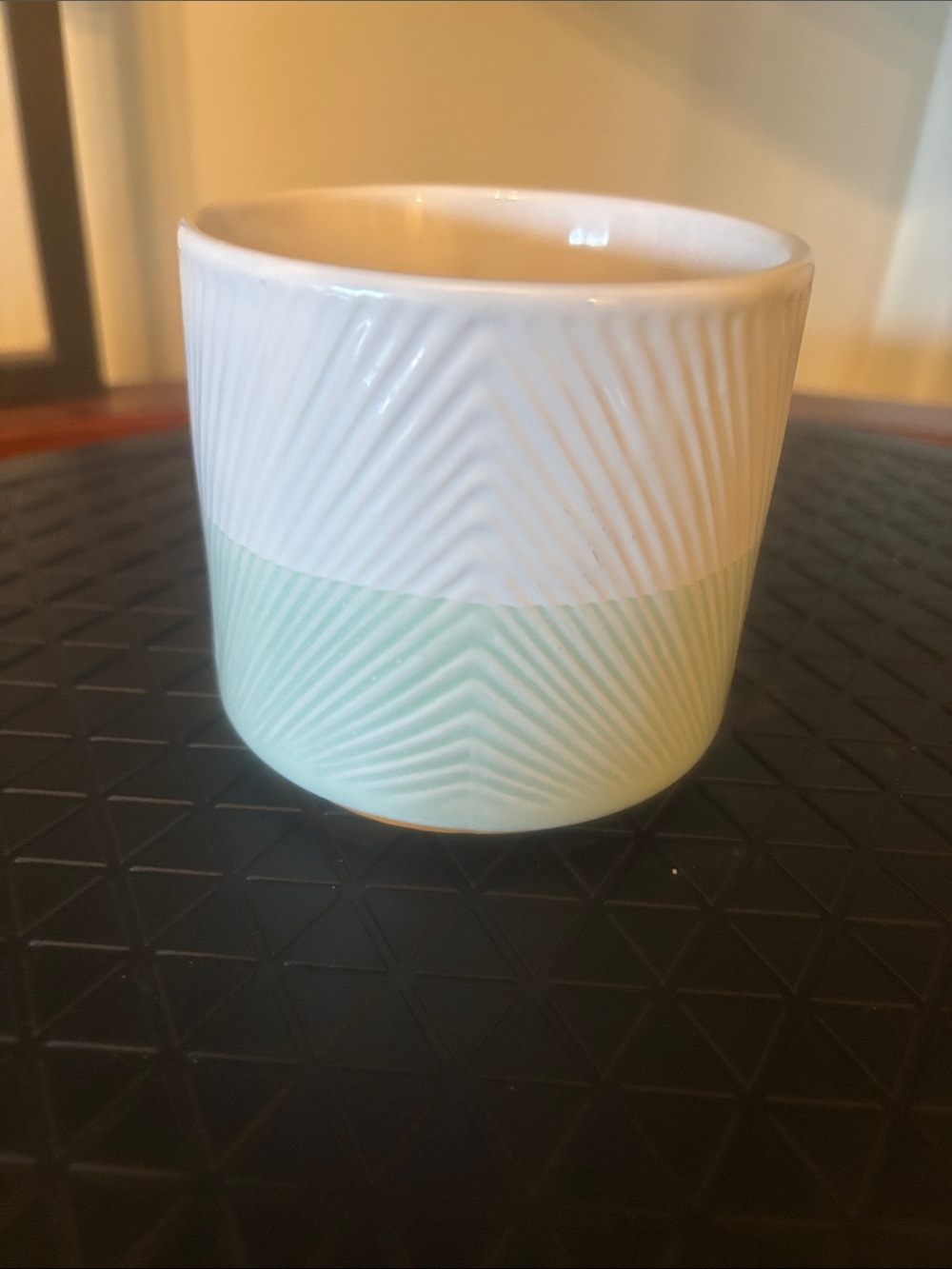 Starbucks White and Mint Green Ribbed Ceramic Mug - Picture 6 of 7